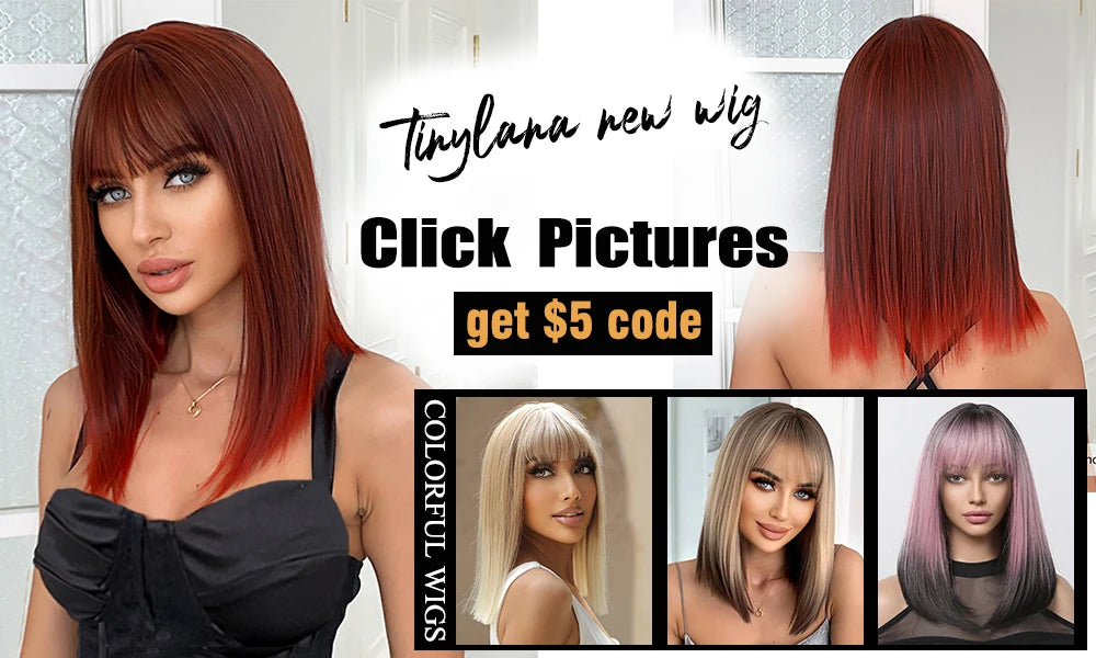 White Blonde Gray Synthetic Wigs with Bangs Short Straight Bob Hair Wig for Women Cosplay Daily Natural Hair Heat Resistant