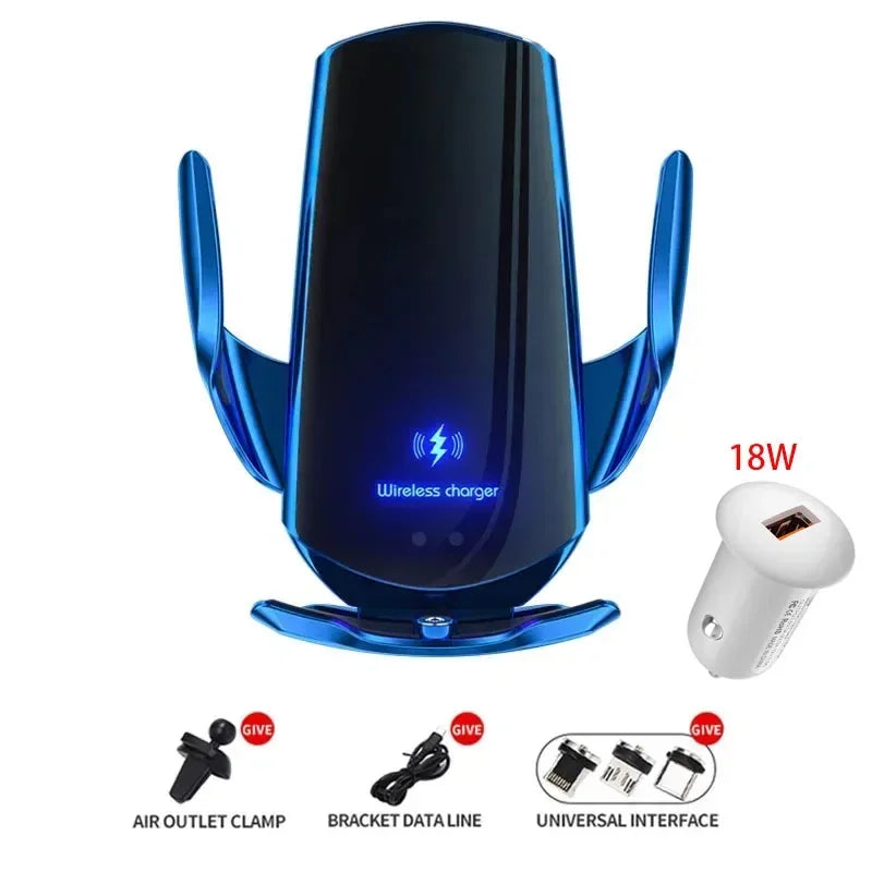 30W Car Wireless Charger Magnetic Automatic Car Mount Phone Holder Mobile Phone Accessrios Infrared Induction for iPhone Xiaomi
