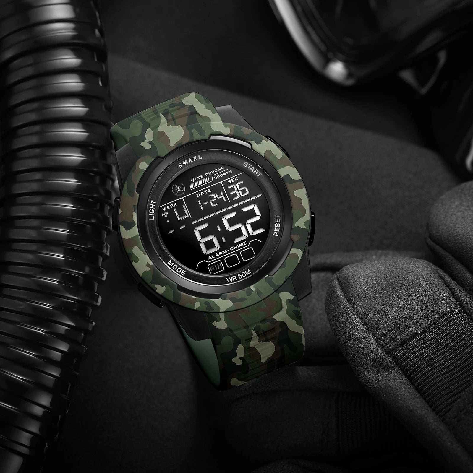 Military Watch Men Sports Watches Digital LED 50M Wateproof 8105C S Shock Resistant Military Watches Amry Men's Wristwatches