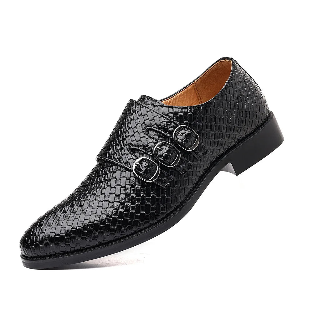 Knit Men's Leather Shoes Formal Business Dress Shoes for Men Classic Casual  Luxury Formal Shoes Derby Party Oxford Men Footwear