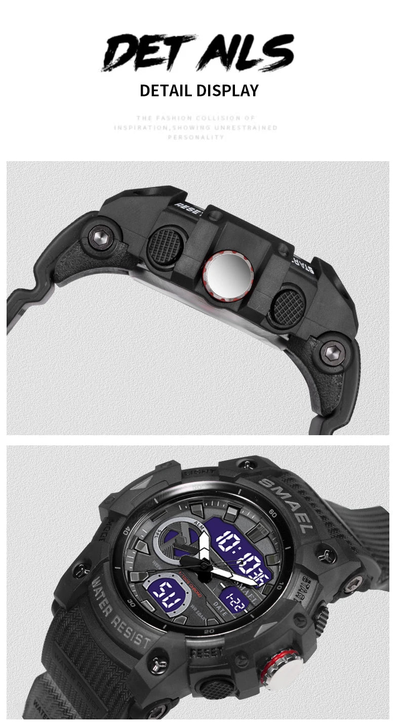 Sport Watches Waterproof SMAEL Brand Dropshipping Watch Stopwatch Alarm Clock 8086 Young Fashion Quartz Wristwatches