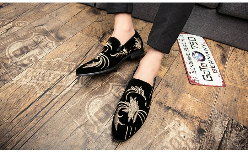 Fashion Casual Leather Shoes For Men Comfortable Slip On Loafers Men Summer High Quality Social Shoes Male Large Size Flat Shoes