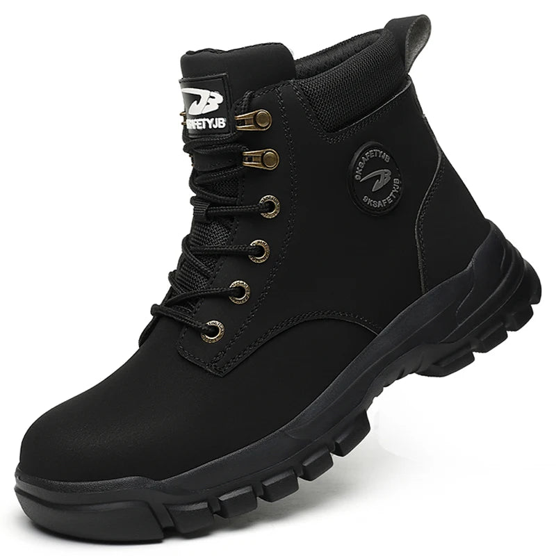 Men Protective Boots Steel Toe Shoes Anti-smash Anti-puncture Work Boots Safety Shoes Indestructible Winter Boots Waterproof