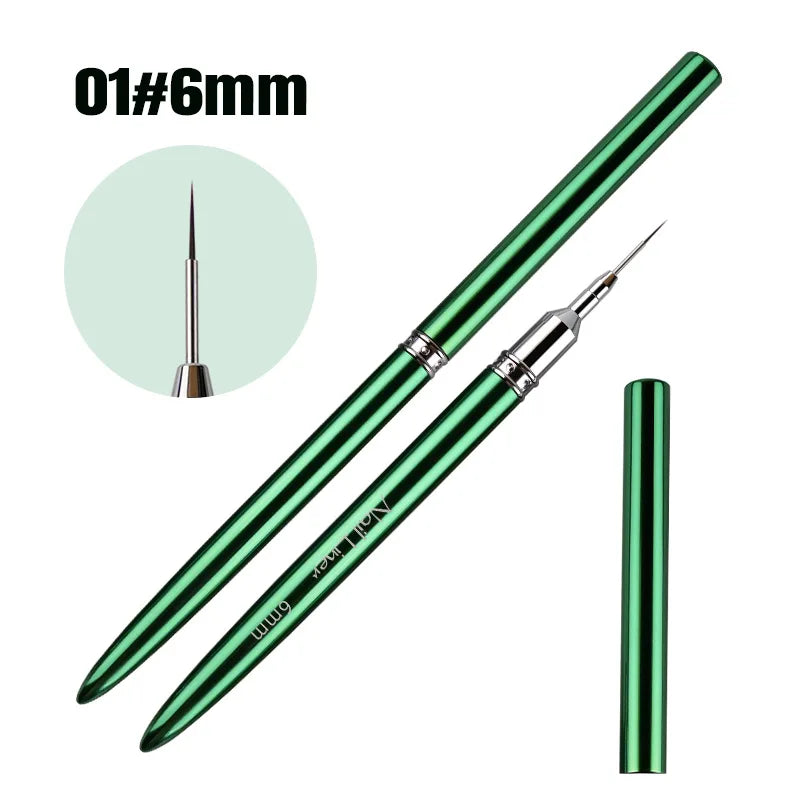 Nails Art Liner Brushes Elongated Lines Striping Drawing Painting Ultra-thin Line Professional Nail Design Pen Manicure Tool