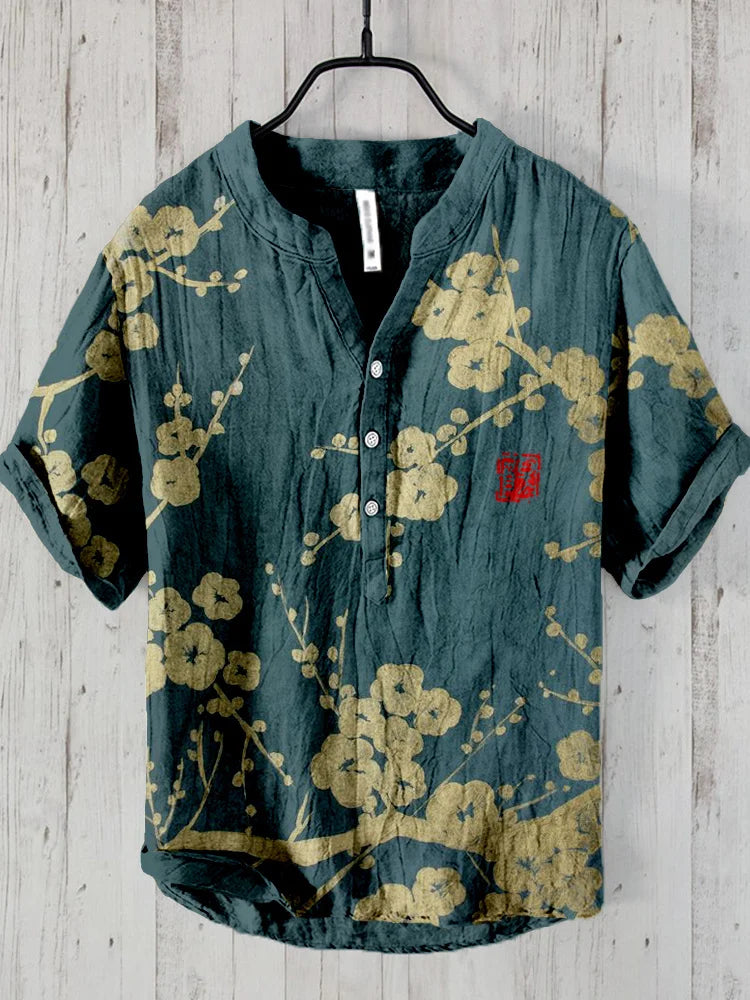 Henry Shirt - Men's Short sleeved T-shirt, Casual Art Printed Shirt, Summer Elegant Fashion Clothing Top, S-5XL