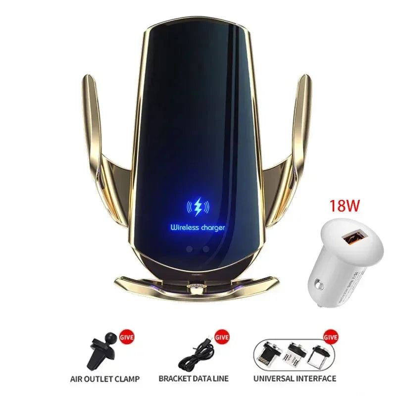 30W Car Wireless Charger Magnetic Automatic Car Mount Phone Holder Mobile Phone Accessrios Infrared Induction for iPhone Xiaomi