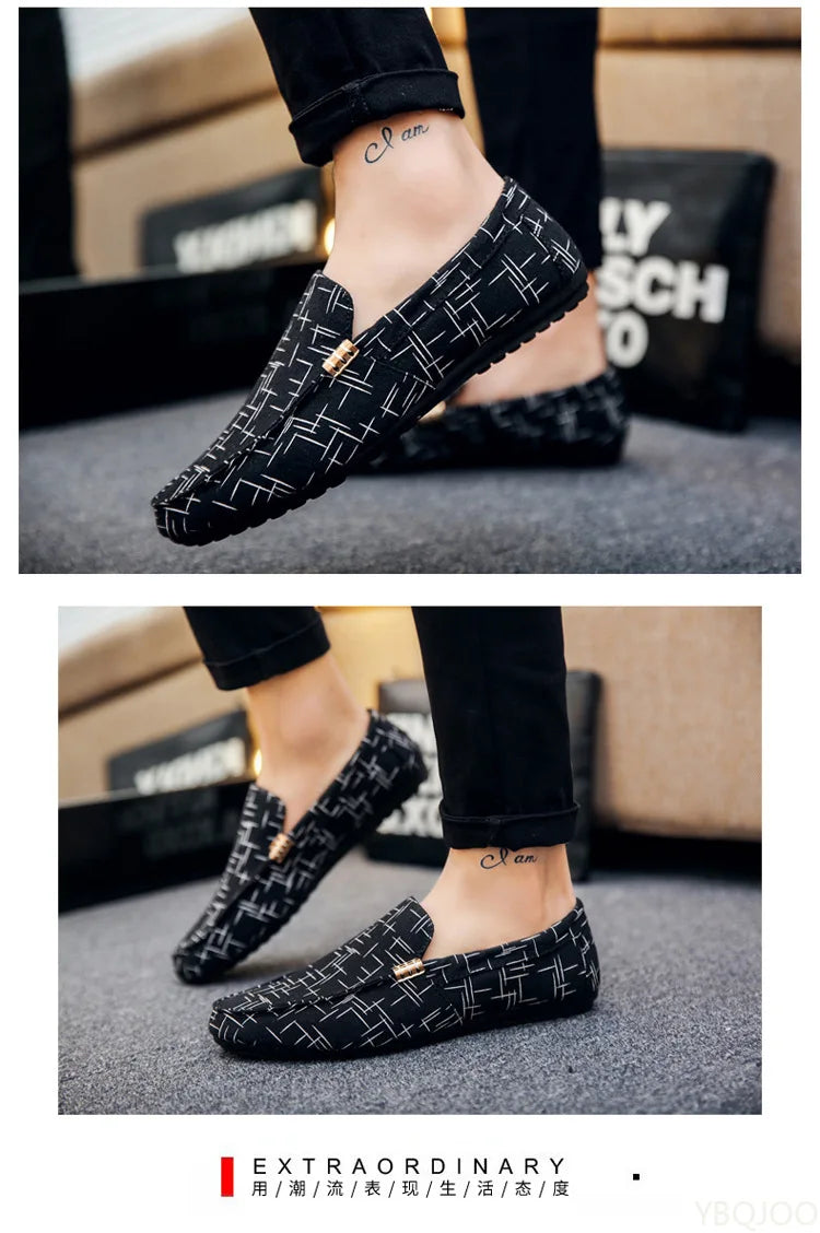 2025 Male Fashion Casual Shoes Handmade Comfy Mens Loafers New Slip on Man Walking Shoes Trend Man Driving Flats Moccasins Homme