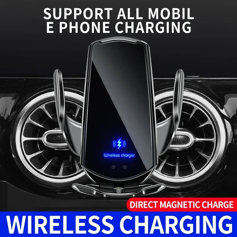 30W Car Wireless Charger Magnetic Automatic Car Mount Phone Holder Mobile Phone Accessrios Infrared Induction for iPhone Xiaomi