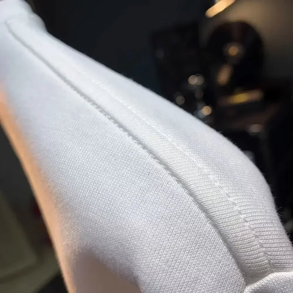 R Winter Men Cotton Sweatshirt Korean Print Warm Long Sleeve T Shirts High Quality Streetwear White O-neck Tee Men Clothing New