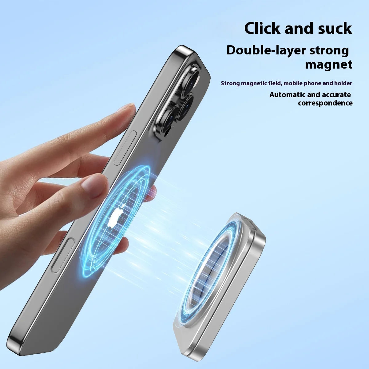 Foldable Double Sided Magnetic Phone Holder for Magsafe Gym Treadmill Universal Folding Car Holder Magnetic Smartphone Stand