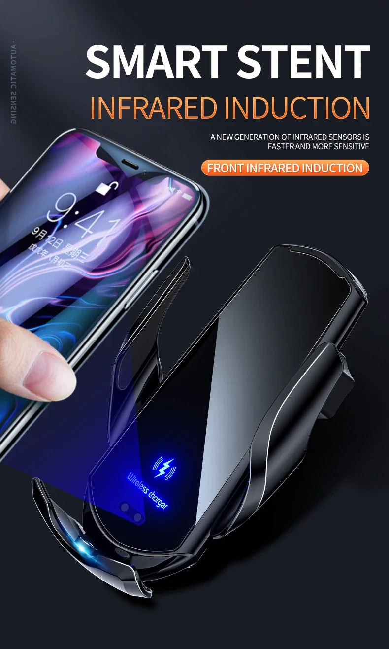 30W Car Wireless Charger Magnetic Automatic Car Mount Phone Holder Mobile Phone Accessrios Infrared Induction for iPhone Xiaomi