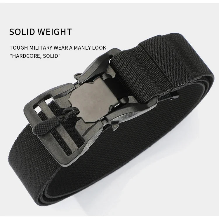 New Quick Release Pluggable Buckle Sports Belt Breathable ElasticMen Belts For Men Elastic Pants Belt