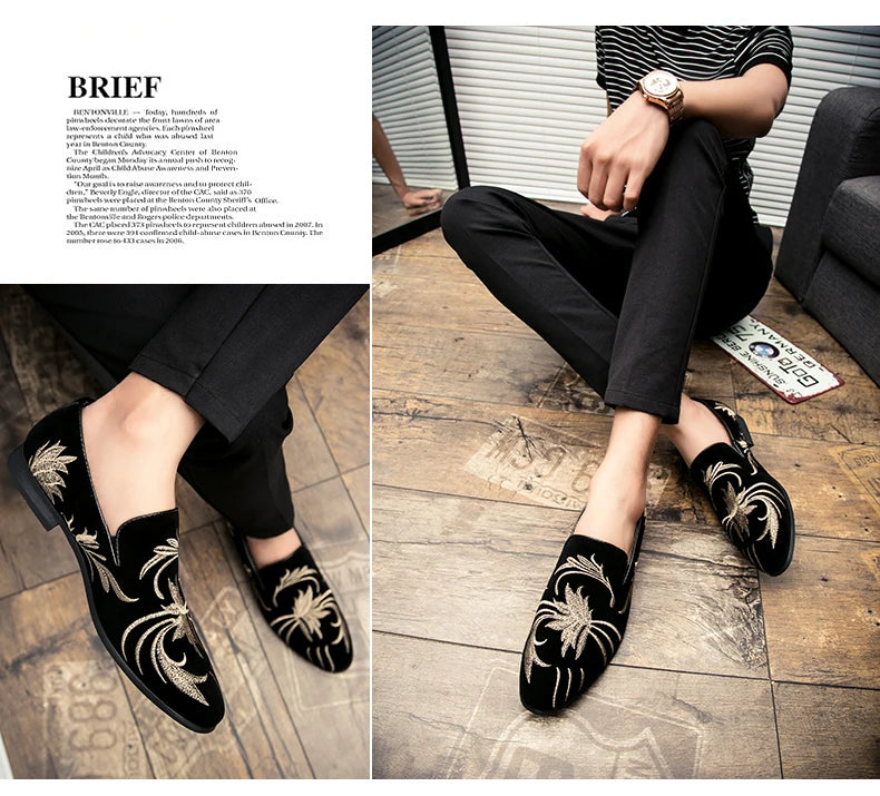 Fashion Casual Leather Shoes For Men Comfortable Slip On Loafers Men Summer High Quality Social Shoes Male Large Size Flat Shoes