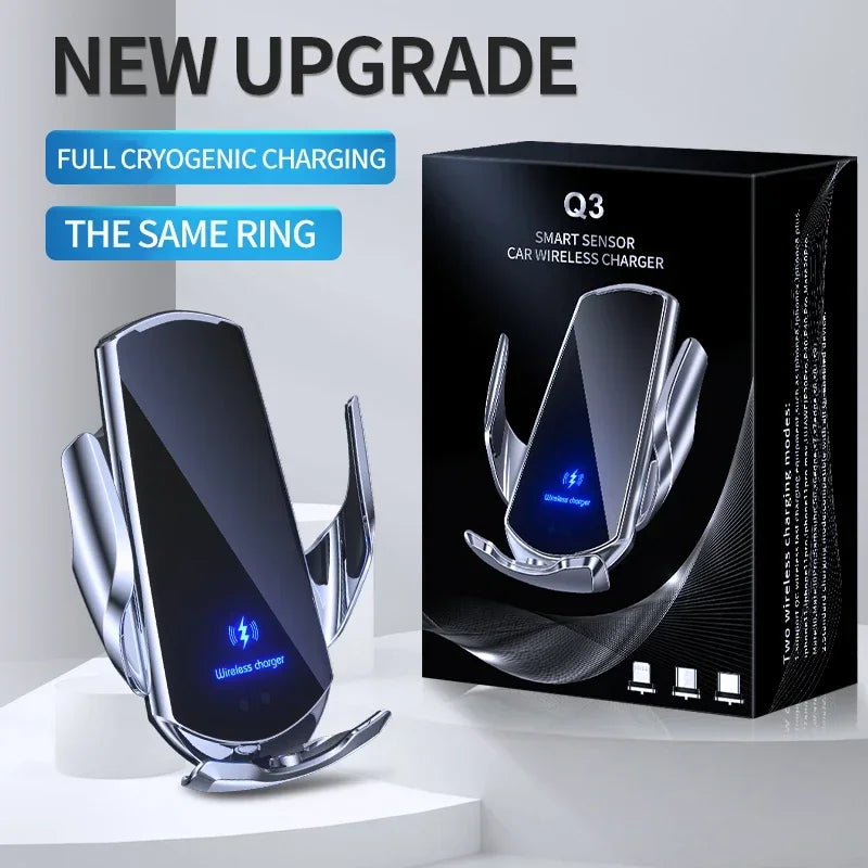 30W Car Wireless Charger Magnetic Automatic Car Mount Phone Holder Mobile Phone Accessrios Infrared Induction for iPhone Xiaomi