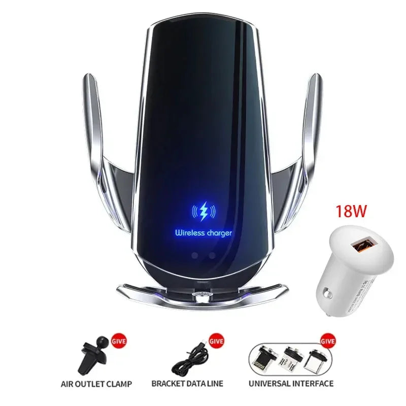 30W Car Wireless Charger Magnetic Automatic Car Mount Phone Holder Mobile Phone Accessrios Infrared Induction for iPhone Xiaomi