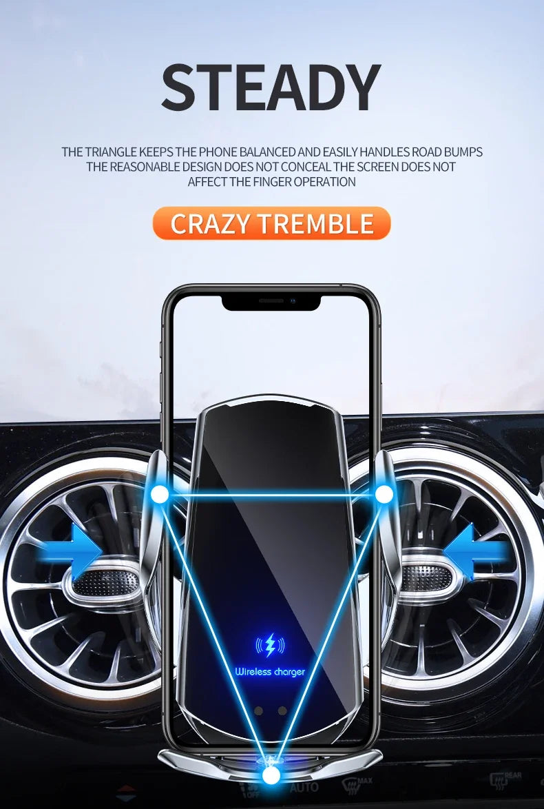 30W Car Wireless Charger Magnetic Automatic Car Mount Phone Holder Mobile Phone Accessrios Infrared Induction for iPhone Xiaomi