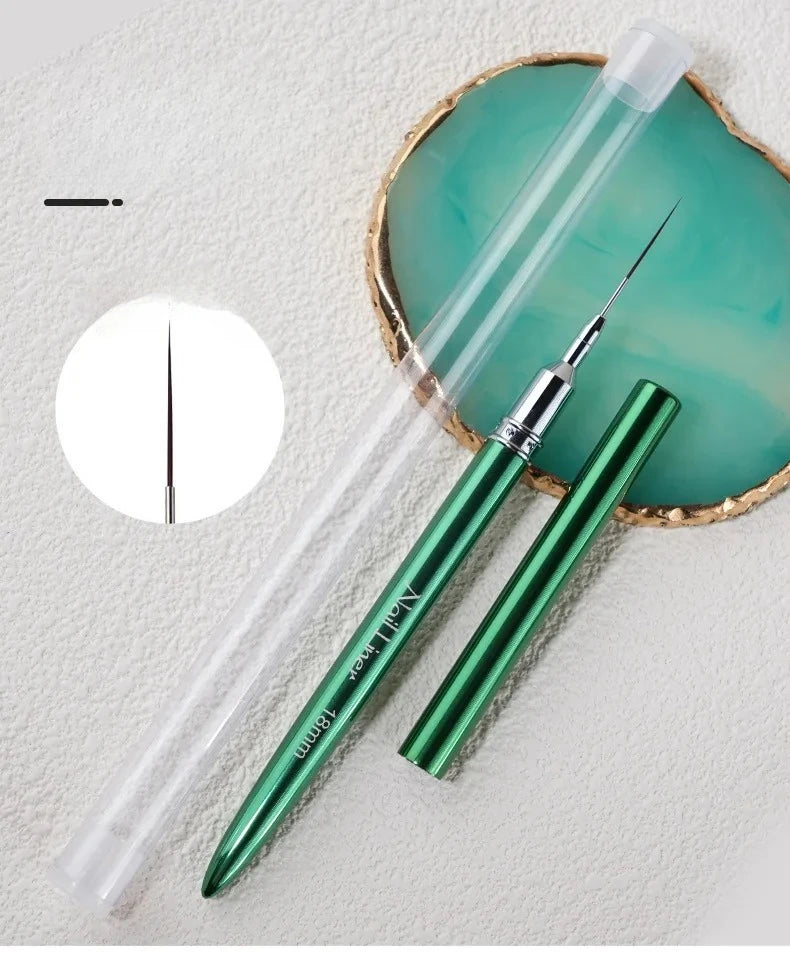 Nails Art Liner Brushes Elongated Lines Striping Drawing Painting Ultra-thin Line Professional Nail Design Pen Manicure Tool