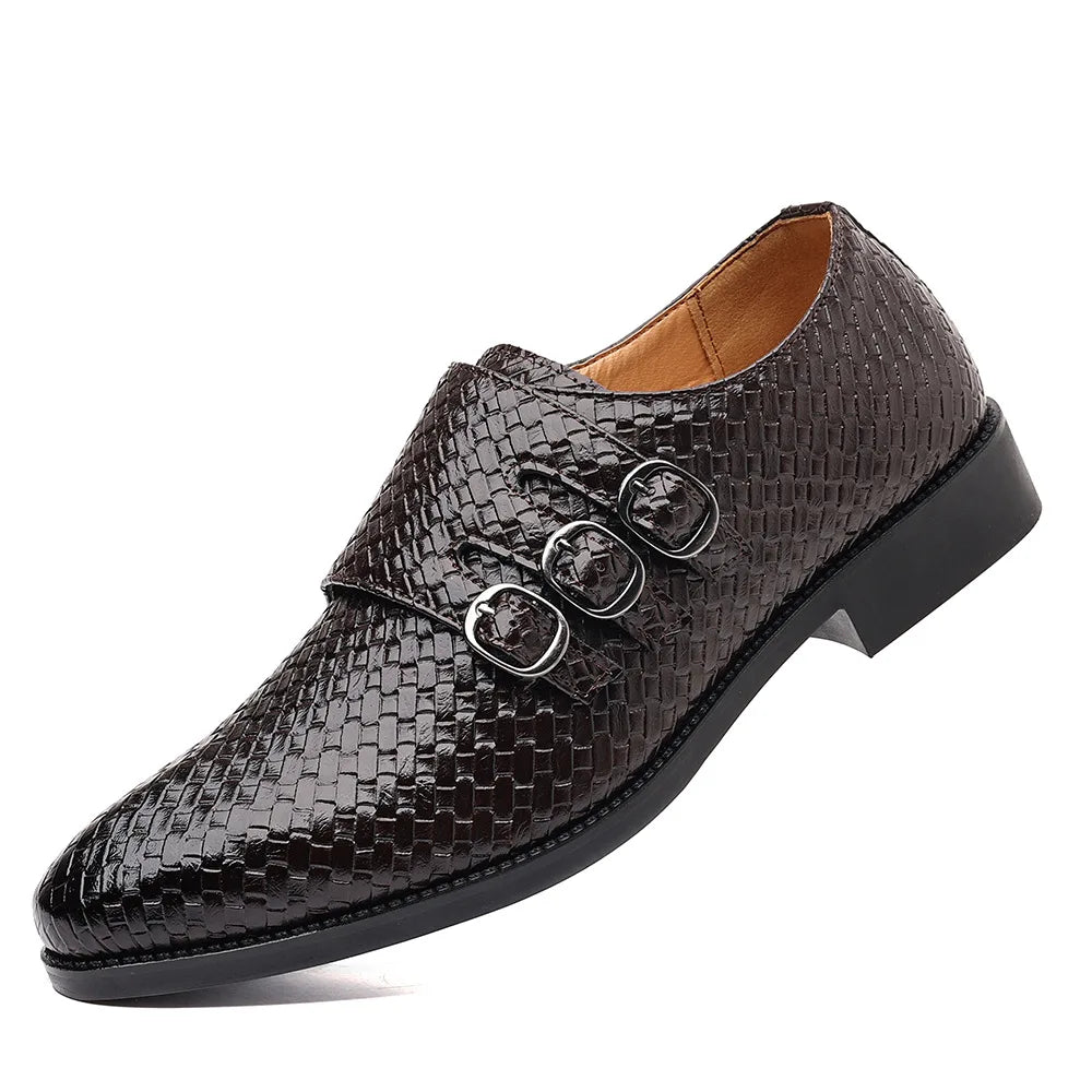 Knit Men's Leather Shoes Formal Business Dress Shoes for Men Classic Casual  Luxury Formal Shoes Derby Party Oxford Men Footwear