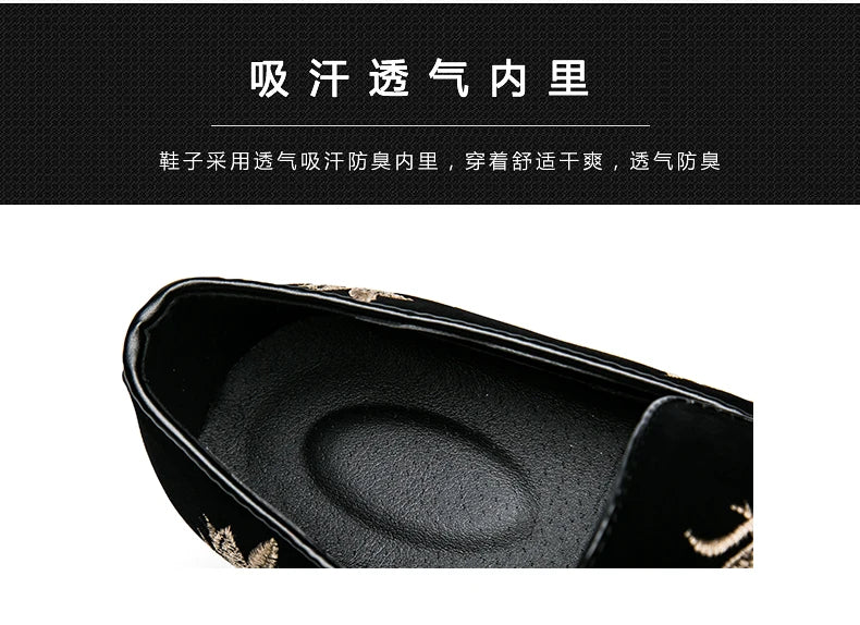 Fashion Casual Leather Shoes For Men Comfortable Slip On Loafers Men Summer High Quality Social Shoes Male Large Size Flat Shoes