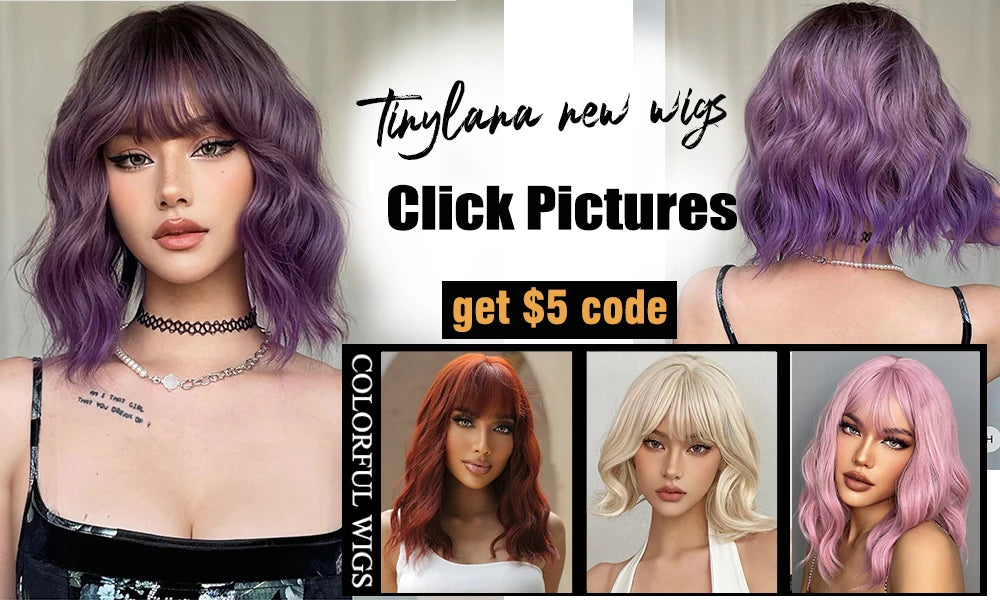 White Blonde Gray Synthetic Wigs with Bangs Short Straight Bob Hair Wig for Women Cosplay Daily Natural Hair Heat Resistant