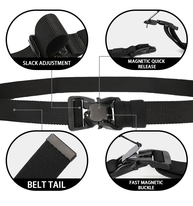 New Quick Release Pluggable Buckle Sports Belt Breathable ElasticMen Belts For Men Elastic Pants Belt