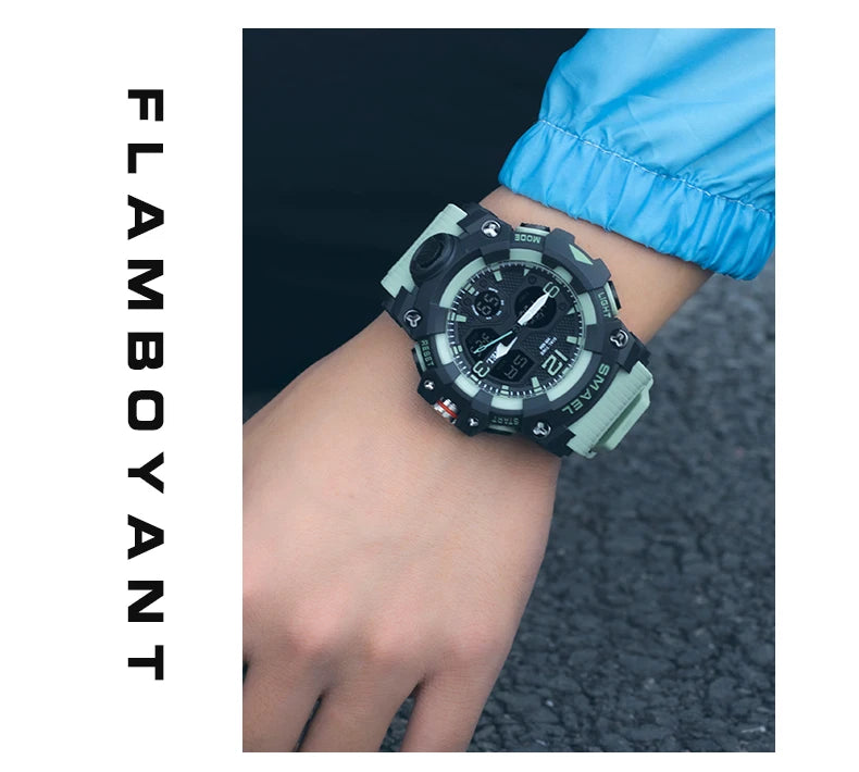 SMAEL Military Watch for men 50M Waterproof Clock Male S Shock 8008 electronics Digital Watches LED Men's Watches Military Army