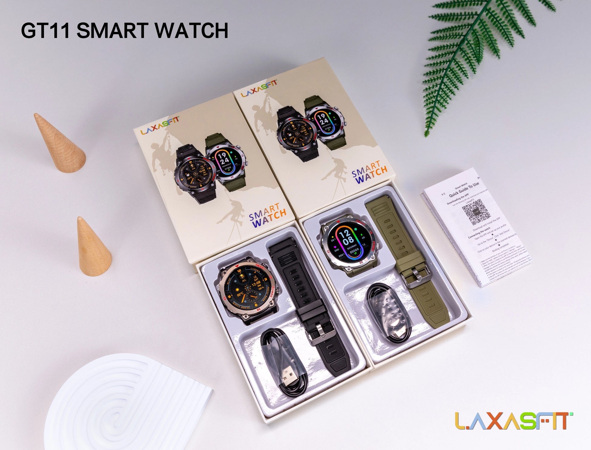 LAXASFIT 2025 New Durable Men's Smart Watch Outdoor Sports LED Flashlight High-Definition Screen Bluetooth Call Smartwatch