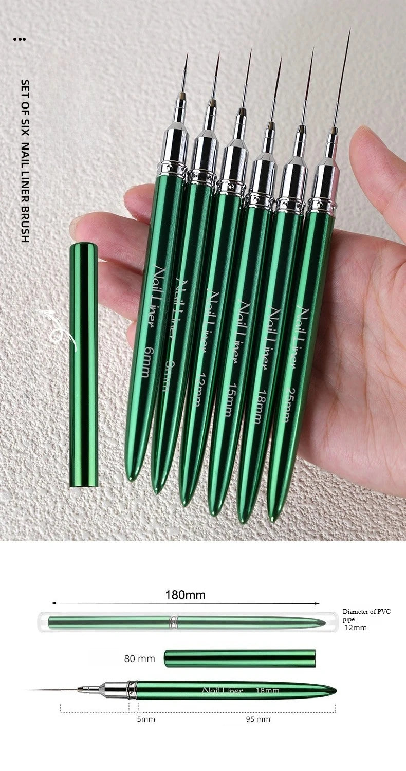 Nails Art Liner Brushes Elongated Lines Striping Drawing Painting Ultra-thin Line Professional Nail Design Pen Manicure Tool