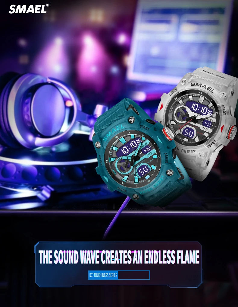 Sport Watches Waterproof SMAEL Brand Dropshipping Watch Stopwatch Alarm Clock 8086 Young Fashion Quartz Wristwatches