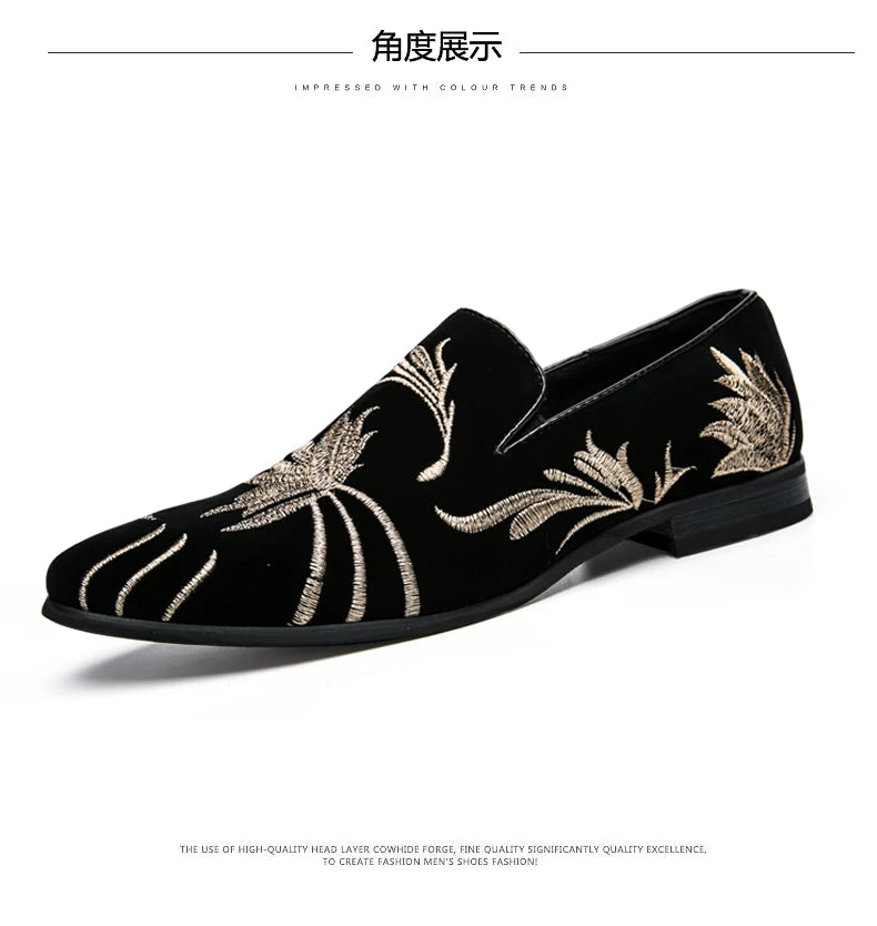 Fashion Casual Leather Shoes For Men Comfortable Slip On Loafers Men Summer High Quality Social Shoes Male Large Size Flat Shoes