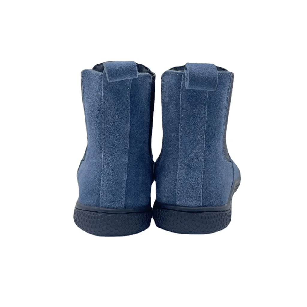 Tipsietoes Chelsea Barefoot Spring Autumn Genuine Cow Suede Waterproof Leather Boots With Leather Linning Inside For Women