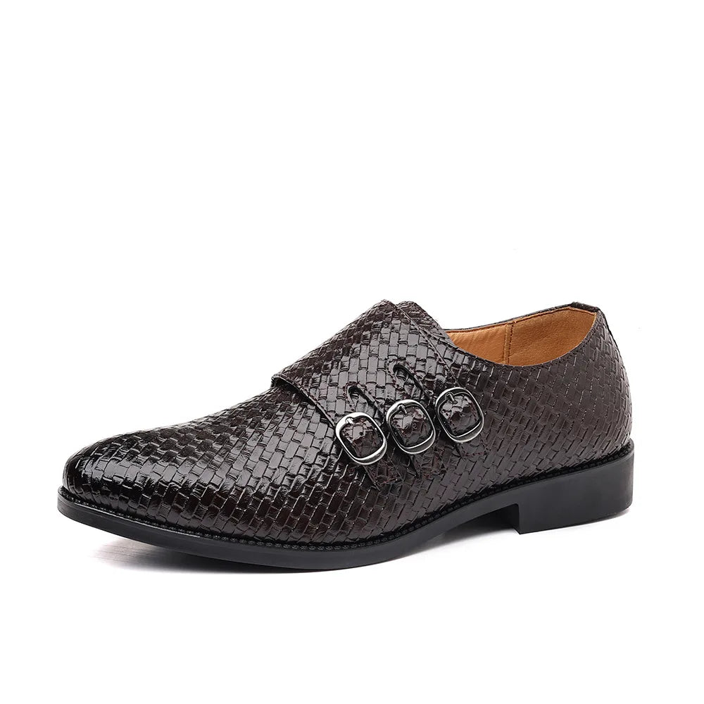 Knit Men's Leather Shoes Formal Business Dress Shoes for Men Classic Casual  Luxury Formal Shoes Derby Party Oxford Men Footwear