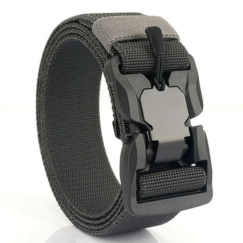 New Quick Release Pluggable Buckle Sports Belt Breathable ElasticMen Belts For Men Elastic Pants Belt