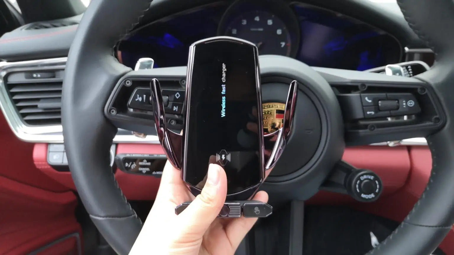 Car Phone Holder Wireless Charger For iPhone 12 13 14 15 Pro Max Sucker For Windshield Dashboard Air Vent Fast Charging Station