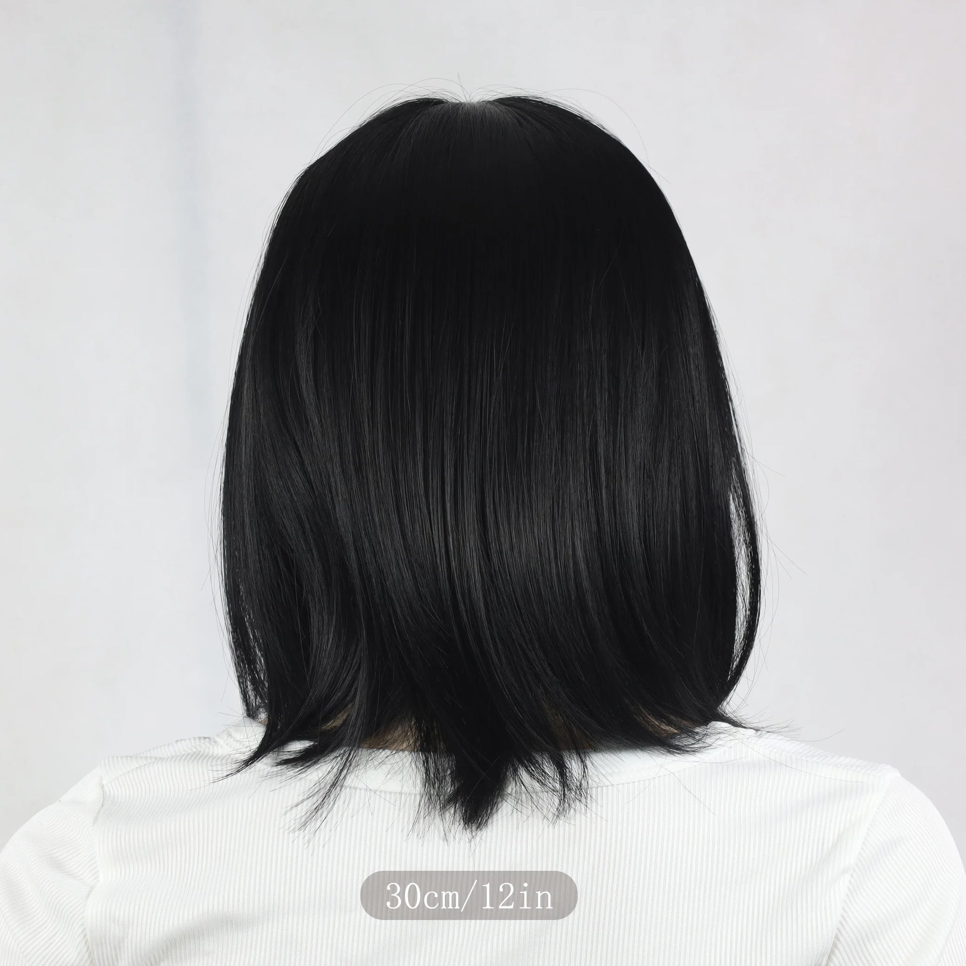 Wigs for women short straight hair wigs heat-resistant synthetic fiber easy to care for daily party stage performance 12 inches