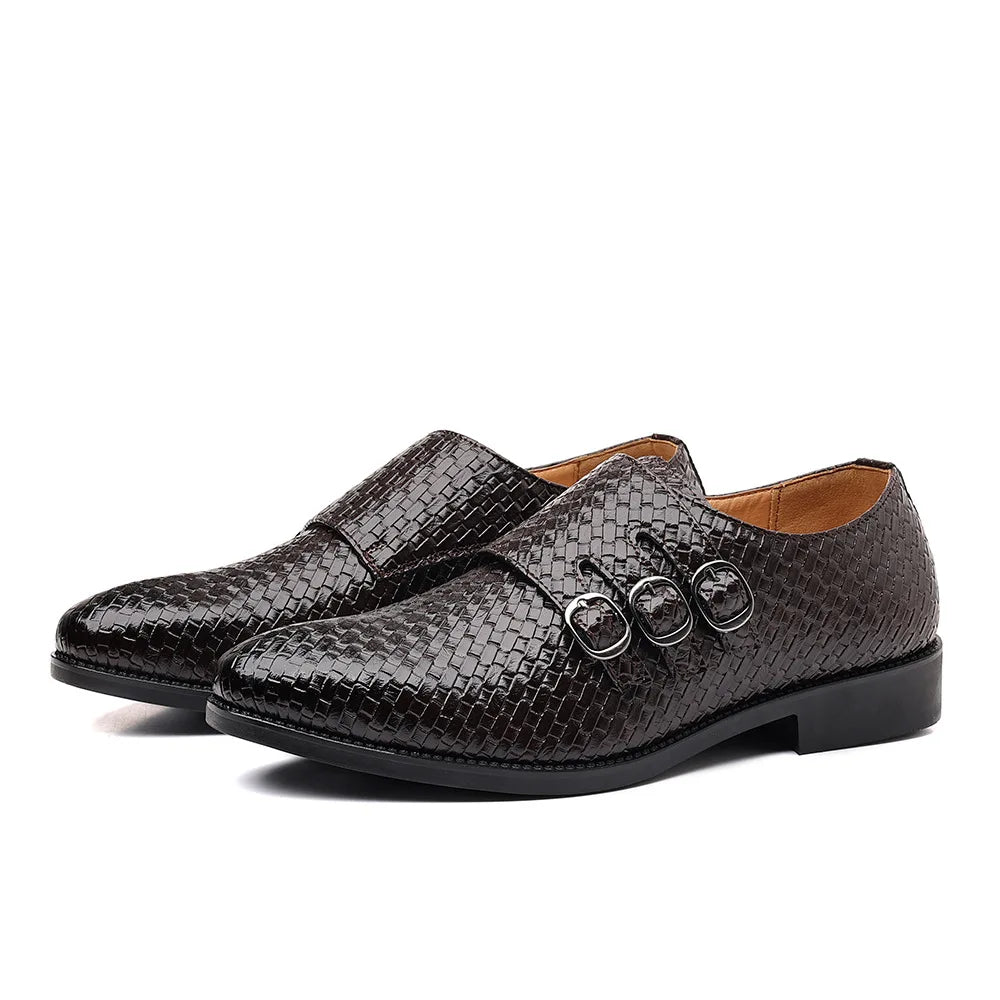 Knit Men's Leather Shoes Formal Business Dress Shoes for Men Classic Casual  Luxury Formal Shoes Derby Party Oxford Men Footwear