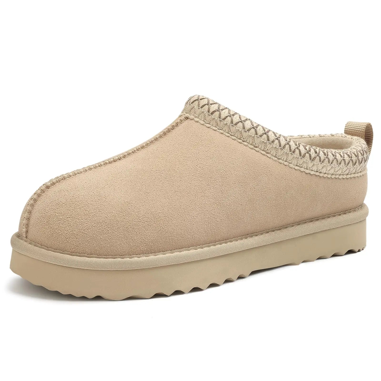 Shevalues Winter Genuine Suede Snow Boots For Women Fuzzy Cozy Warm House Cotton Boots Water Resistant Non-slip Fur Ankle Boots