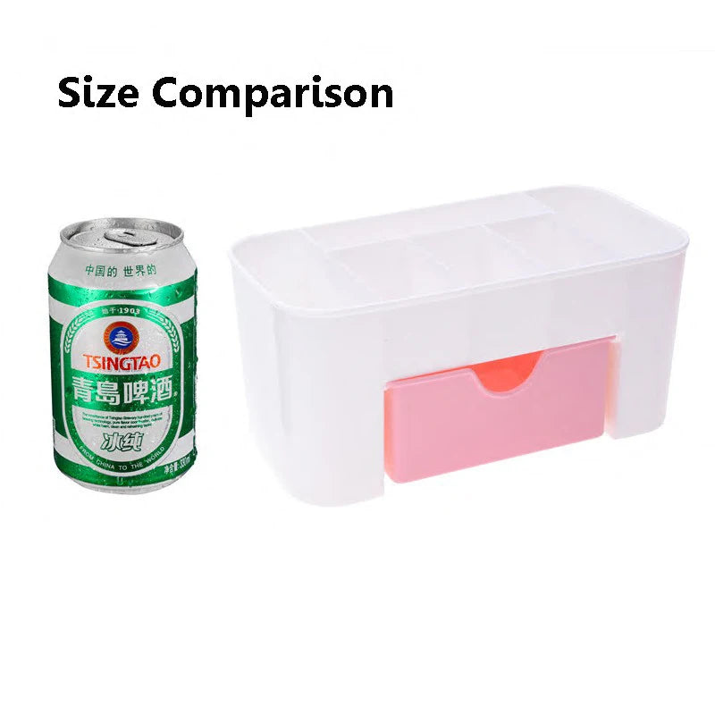 Nail Art Plastic Organizer Container Gel Polish Remover Cleaning Cotton Pad Swab Box Storage Case Accessories Tool Clean Desktop