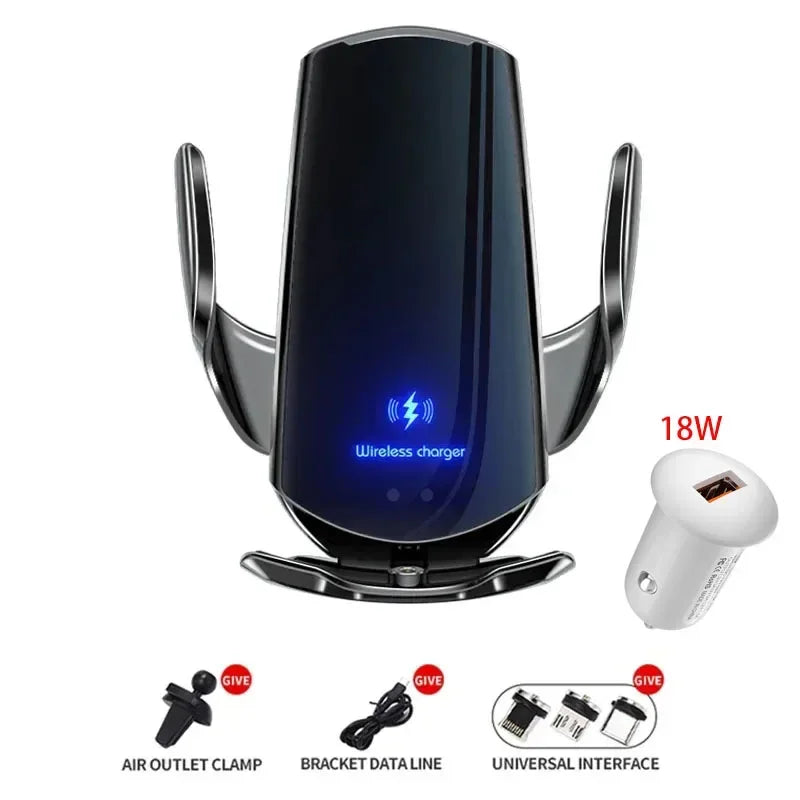 30W Car Wireless Charger Magnetic Automatic Car Mount Phone Holder Mobile Phone Accessrios Infrared Induction for iPhone Xiaomi