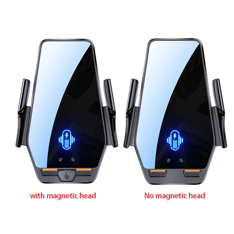 Max 66W Magnetic Head Car Phone Holder 15W Wireless Charger Touch Control Infrared Sensing Motor Vehicle Stand for iPhone Xiaomi