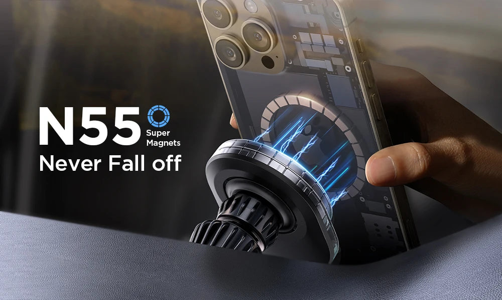 Joyroom Magnetic Car Phone Holder 15W Wireless Charging Car Phone Mount Charger Air Vent Phone Holder For iPhone 16/15/14/13/12