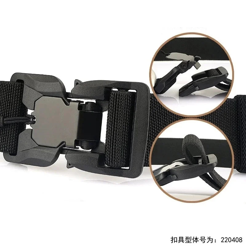 New Quick Release Pluggable Buckle Sports Belt Breathable ElasticMen Belts For Men Elastic Pants Belt