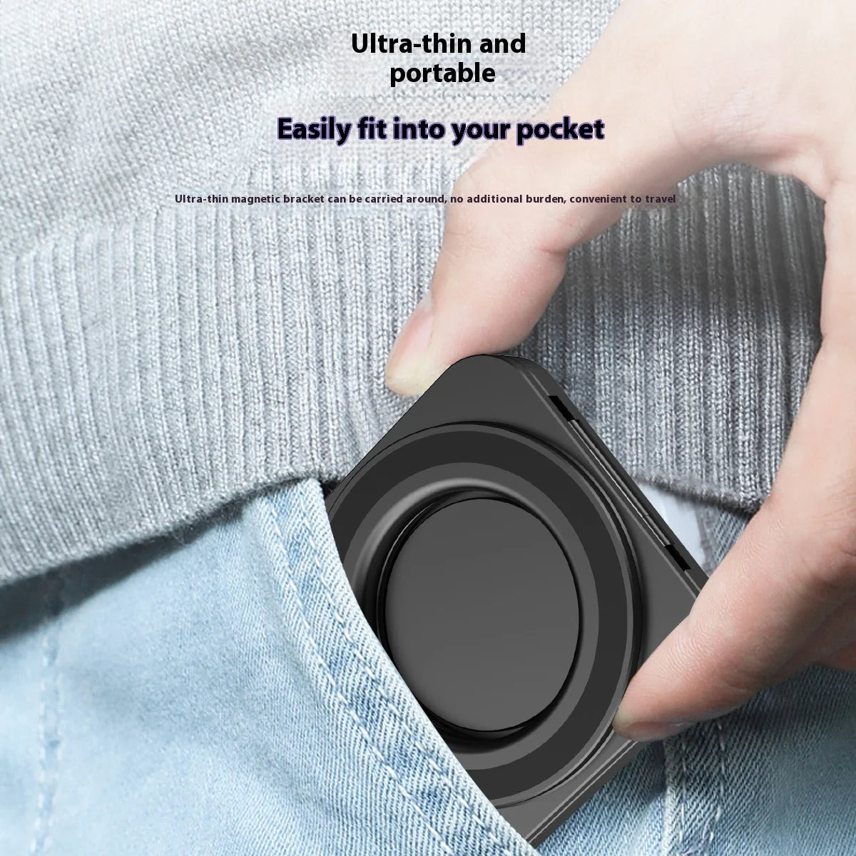 Foldable Double Sided Magnetic Phone Holder for Magsafe Gym Treadmill Universal Folding Car Holder Magnetic Smartphone Stand
