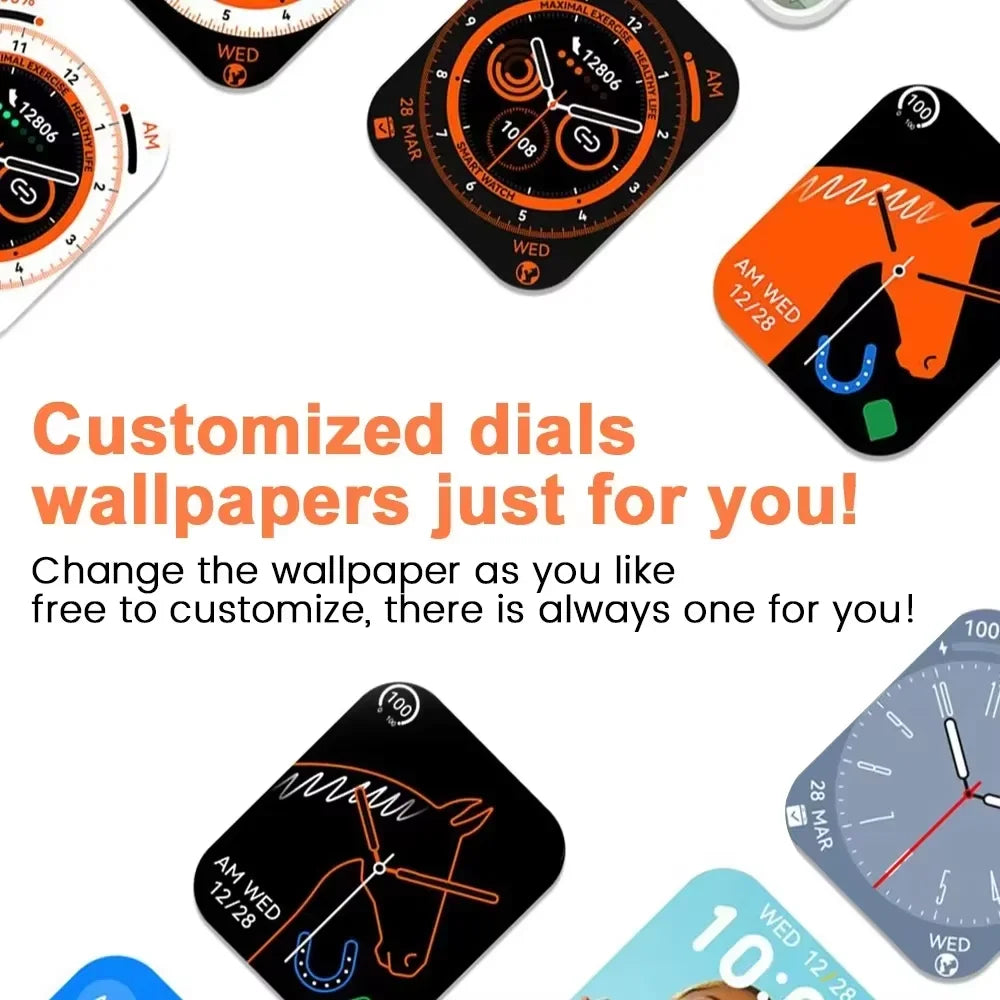 KESHUYOU T800 Ultra Smart Watch 8 For Men And Women With Bluetooth Call 1.99 Inch Hd Screen Smartwatch