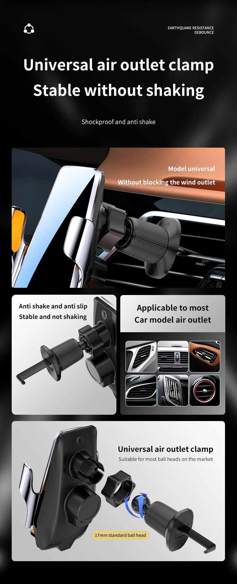 Max 66W Magnetic Head Car Phone Holder 15W Wireless Charger Touch Control Infrared Sensing Motor Vehicle Stand for iPhone Xiaomi