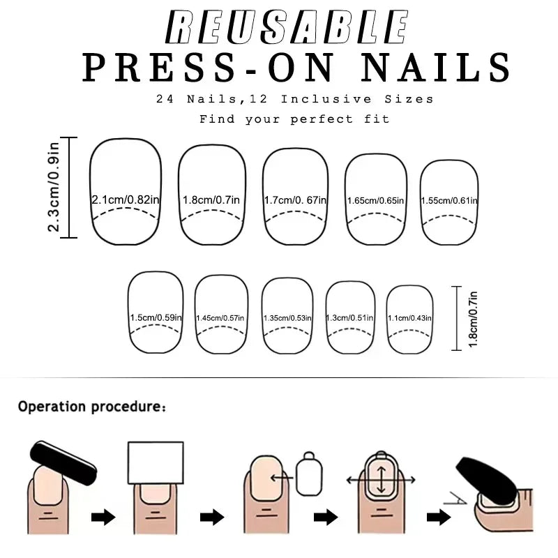 24Pcs/set Bows Press on Nails Short Square Fake Nail White French Tip False Nails with Pink Bow Charms Stick on Nails for Women