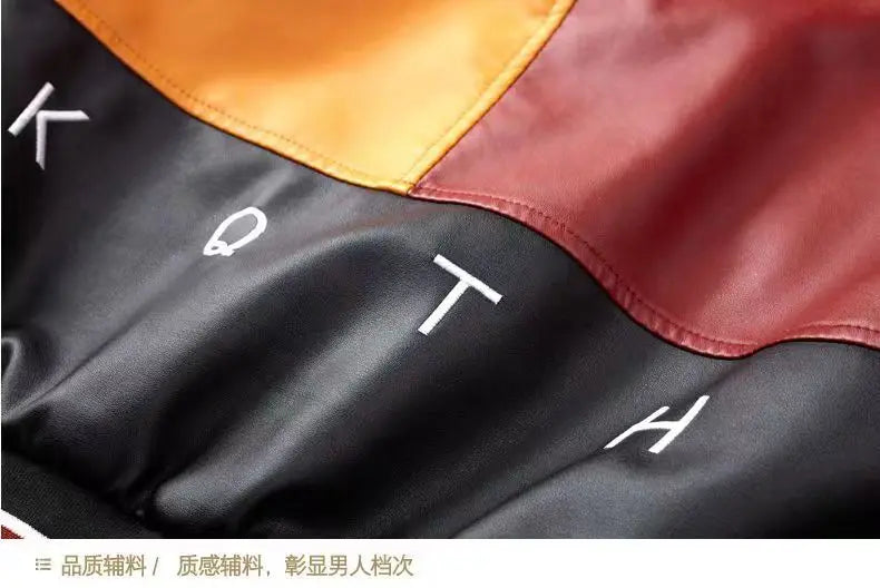 2024 Winter New PU Leather Men's Jackets Winter Fake Fur One Jacket Thickened Warm Turn Collar Coat Men's Padded Leather Jacket