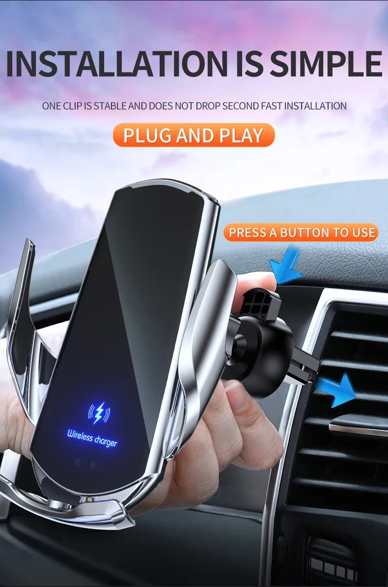 30W Car Wireless Charger Magnetic Automatic Car Mount Phone Holder Mobile Phone Accessrios Infrared Induction for iPhone Xiaomi