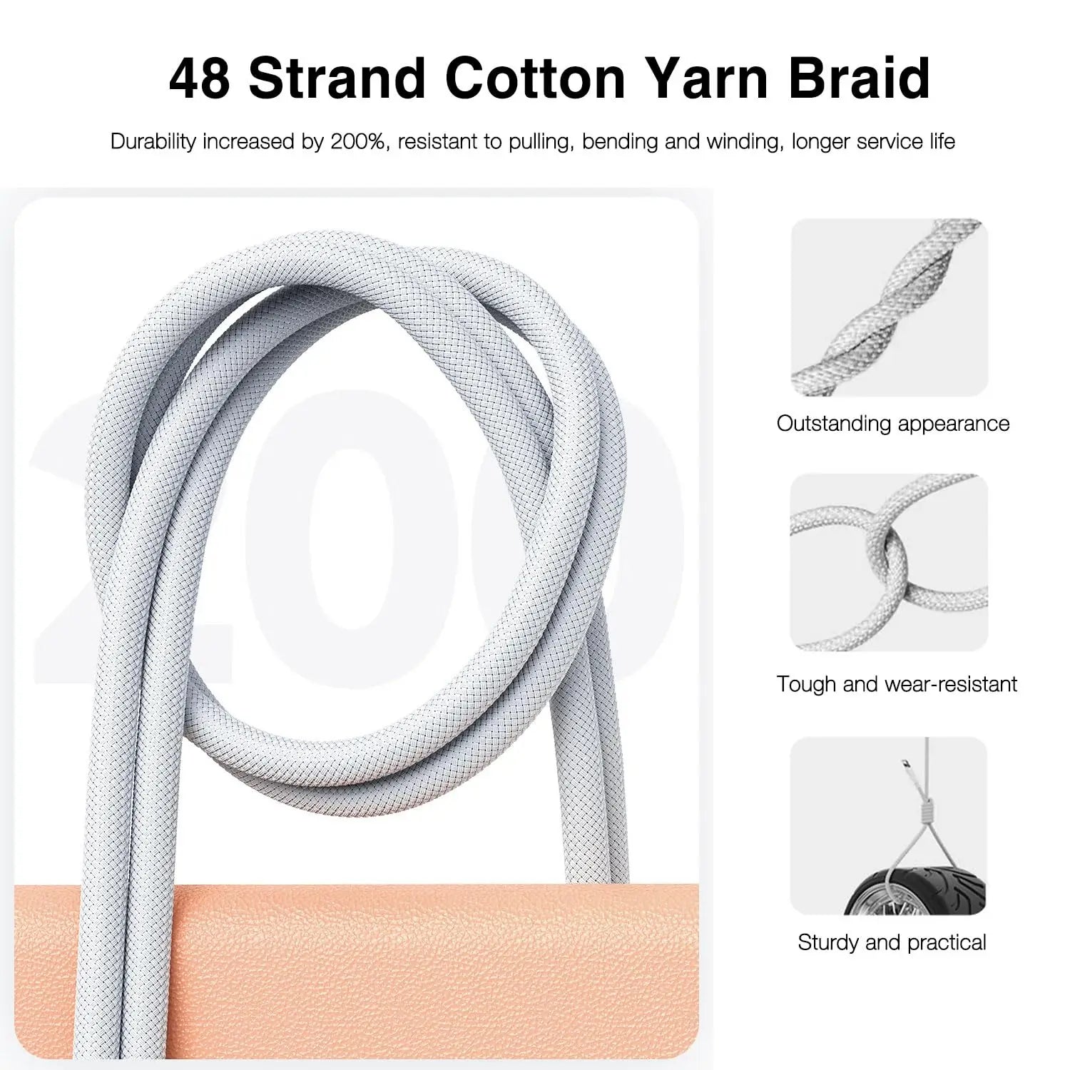 Original 60W USB Fast Charger Cable For Apple iPhone 16 15 Pro Max Plus USB Type C Phone Quick Charging For Xiaomi Samsung Cable