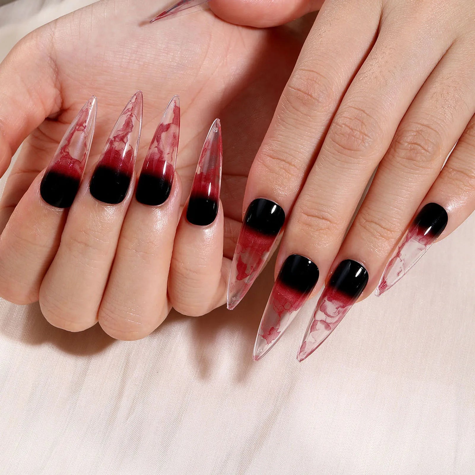 24pcs/1set Nude Press On Nails With White Tip Lightweight And Easy To Stick Fake Nail For Women And Girl Nail Salon Diy Nails